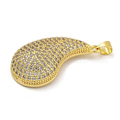 Rack Plating Brass Micro Pave Cubic Zirconia Pendants&nbsp;KK-I718-13G