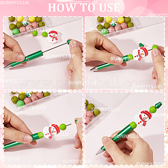 20Pcs 20 Colors ABS Plastic Ball-Point Pen&nbsp;AJEW-SC0003-05