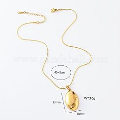 3Pcs Minimalist Stainless Steel Oval Pendant Necklaces for Women&nbsp;EW5864