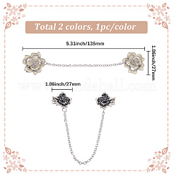2Pcs 2 Styles Alloy Rhinestone Collar Clips&nbsp;AJEW-BM0001-47