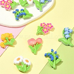 12Pcs 6 Styles Opaque Resin Decoden Cabochons&nbsp;RESI-FS0001-68