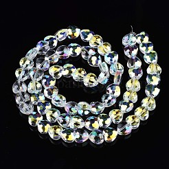Electroplate Transparent Glass Beads Strands&nbsp;EGLA-N002-22A-B01