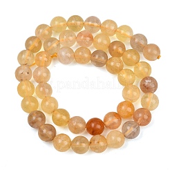 Natural Yellow Fluorite Beads Strands&nbsp;G-K340-A03-02A