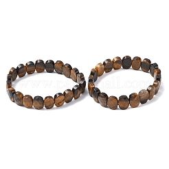 Natural Tiger Eye Faceted Beaded Stretch Bracelets for Women&nbsp;BJEW-K251-07A