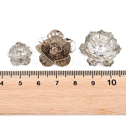 30Pcs 3Style 5-Petal Iron Bead Caps&nbsp;IFIN-CC0001-04