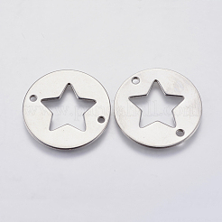Tarnish Resistant 201 Stainless Steel Pentacle Links connectors&nbsp;STAS-I097-018P