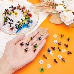 70 Sets 7 Colors Craft Plastic Doll Eyes&nbsp;DIY-PH0017-49