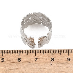 304 Stainless Steel Cuff Open Rings&nbsp;RJEW-Z125-01P