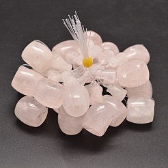 Natural Rose Quartz Gemstone 3-Hole Guru Beads for Buddhist Jewelry Making&nbsp;G-L409A-32