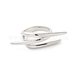 Brass Wire Open Cuff Rings&nbsp;RJEW-P098-04P