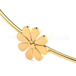 304 Stainless Steel Three Small Daisy Flower Choker Necklaces for Women&nbsp;NJEW-Z040-01G-02