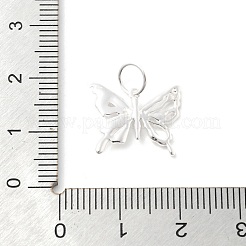 925 Sterling Silver Pave Clear Cubic Zirconia Hollow Butterfly Pendants&nbsp;STER-S013-03S