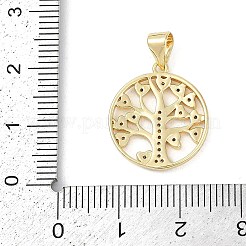 Rack Plating Brass Micro Pave Cubic Zirconia Pendants&nbsp;LS-KK-H509-20G-03