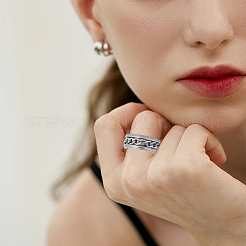 14Pcs 7 Styles 201 Stainless Steel Grooved Finger Ring Settings&nbsp;STAS-SC0010-66