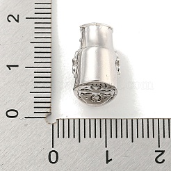Brass Micro Pave Clear Cubic Zirconia Beads&nbsp;ZIRC-P119-02P-01