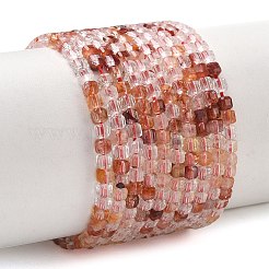 Natural Hematoid Quartz/Ferruginous Quartz Beads Strands&nbsp;G-Z161-B01-3x3mm