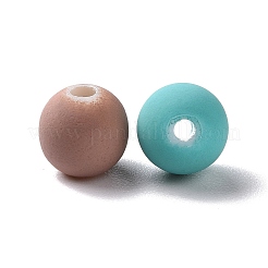 Spray Painted ABS Plastic Beads&nbsp;KY-G025-08B