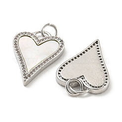 Brass Micro Pave Clear Cubic Zirconia Pendants&nbsp;X-KK-L211-015P-01