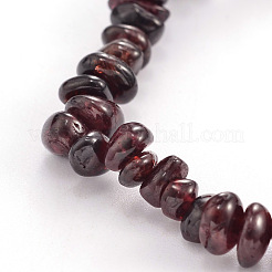 Chips Natural Garnet Beaded Stretch Bracelets&nbsp;BJEW-JB01826-09