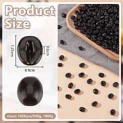 1000G PVC Plastic Simulation Coffee Bean&nbsp;AJEW-OC0015-14