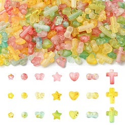 Gradient Color Transparent Acrylic Beads&nbsp;OACR-YW0004-61B