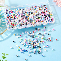 900Pcs 9 Colors Opaque Acrylic Beads&nbsp;OACR-TA0003-59