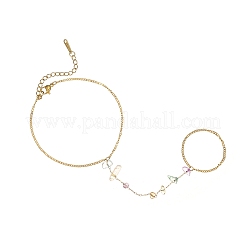 Gemstone Chip Link Chains for Women&nbsp;BJEW-G739-02G