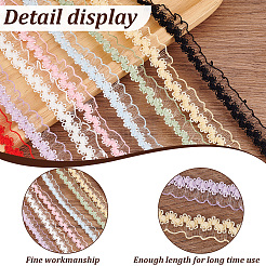 32 Yards 8 Colors Nylon Crown Elastic Lace Ribbon&nbsp;OCOR-GO0001-25
