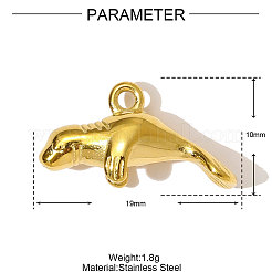 304 Stainless Steel Pendants&nbsp;STAS-OY001-19G
