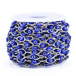 304 Stainless Steel Textured Oval Cable Chains&nbsp;CHS-T003-33P-02