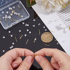 20Pcs 925 Sterling Silver Flat Pad Stud Earring Findings&nbsp;STER-DC0001-63B