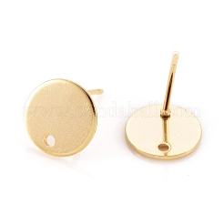 Flat Plate 201 Stainless Steel Stud Earring Findings&nbsp;X-STAS-I095-04-G