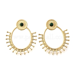 Oval 304 Stainless Steel Stud Earrings&nbsp;EJEW-D315-05G