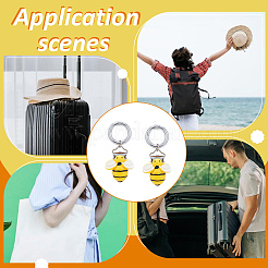 4Pcs Bee Resin Hat Clips&nbsp;HJEW-DR00221