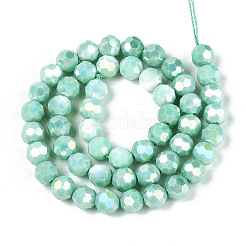 Anti-Tarnish Electroplate Glass Beads Strands&nbsp;EGLA-T021-8mm-15-11