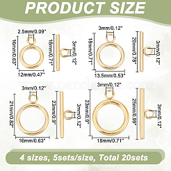 20Pcs 4 Colors 304 Stainless Steel Toggle Clasps&nbsp;STAS-AR0001-71