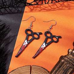 Hallowmas Printed Acrylic Dangle Earrings&nbsp;EJEW-JE06124-04