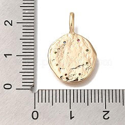 Brass Micro Pave Cubic Zirconia Pendants&nbsp;KK-U038-16G
