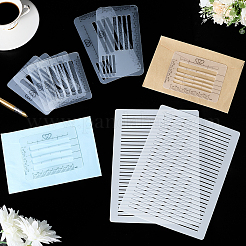 6Pcs PP Lettering Envelope Addressing Stencil Guide&nbsp;AJEW-CP0011-96