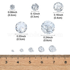 50Pcs 5 Styles Cubic Zirconia Cabochons&nbsp;ZIRC-YW0001-21