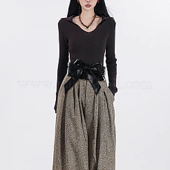 Bowknot PU Leather Wrap Around Waist Bands&nbsp;AJEW-WH20033-042A