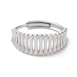Non-Tarnish 304 Stainless Steel Hollow Adjustable Rings&nbsp;RJEW-D006-27P