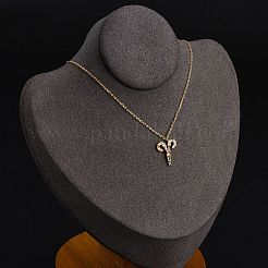 925 Sterling Silver Colorful Cubic Zirconia Constellation Pendant Cable Chain Necklaces for Women&nbsp;STER-R009-01G-01