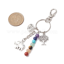 Chakra Natural & Synthetic Gemstone Chips Pendant Decorations&nbsp;KEYC-JKC00943