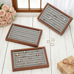 4Pcs Wood Finger Ring Organizer Display Trays&nbsp;ODIS-WA0001-32