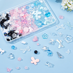 3 Bags 3 Colors Transparent & Opaque Resin Beads&nbsp;RESI-PH0001-71