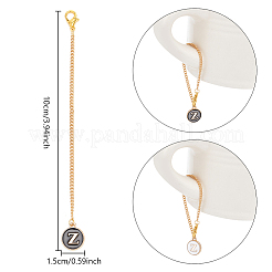 Flat Round with Letter Alloy Enamel Wine Glass Charms&nbsp;AJEW-AB00184-26