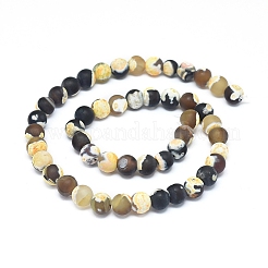 Natural Fire Crackle Agate Bead Strands&nbsp;G-E393-8mm-08H