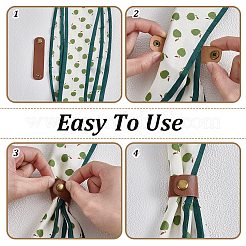 10Pcs Imitation Leather with Iron Scarf Clips&nbsp;AJEW-PH0008-73B