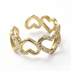Adjustable Cubic Zirconia Rings&nbsp;RJEW-G096-15G